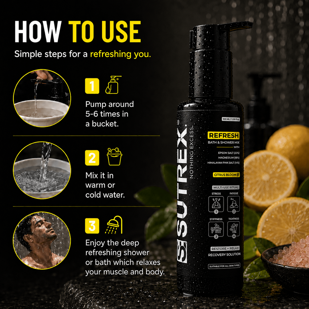 SUTREX REFRESH BATH & SHOWER MIX – CITRUS BLOOM - SUTREX CARE PRIVATE LIMITED