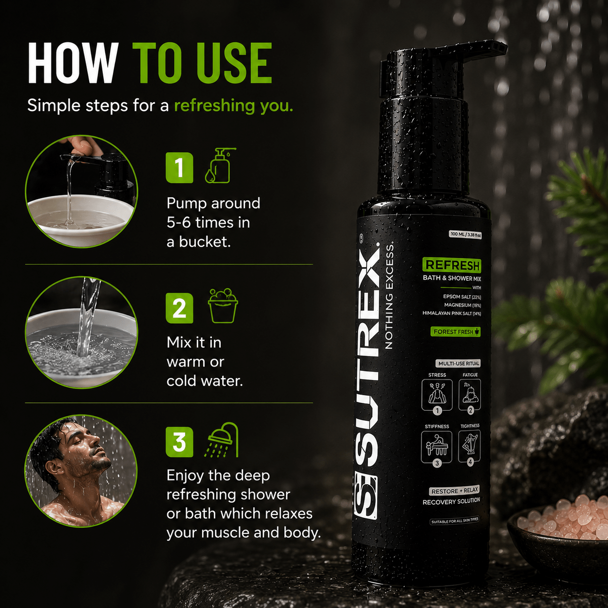 SUTREX REFRESH BATH & SHOWER MIX – FOREST FRESH - SUTREX CARE PRIVATE LIMITED