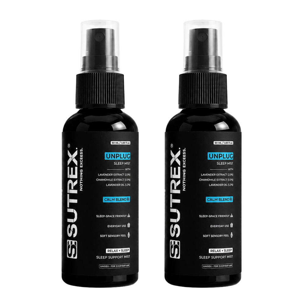 SUTREX UNPLUG SLEEP MIST FOR BETTER SLEEP & BEDTIME RELAXATION | LAVENDER & CHAMOMILE (Pack of 2)